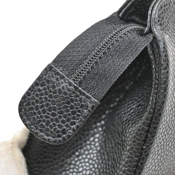 CHANEL CC Logo Mini Pouch Bag Grained Calfskin Leather Black GHW France 34KB454 - Picture 8 of 14